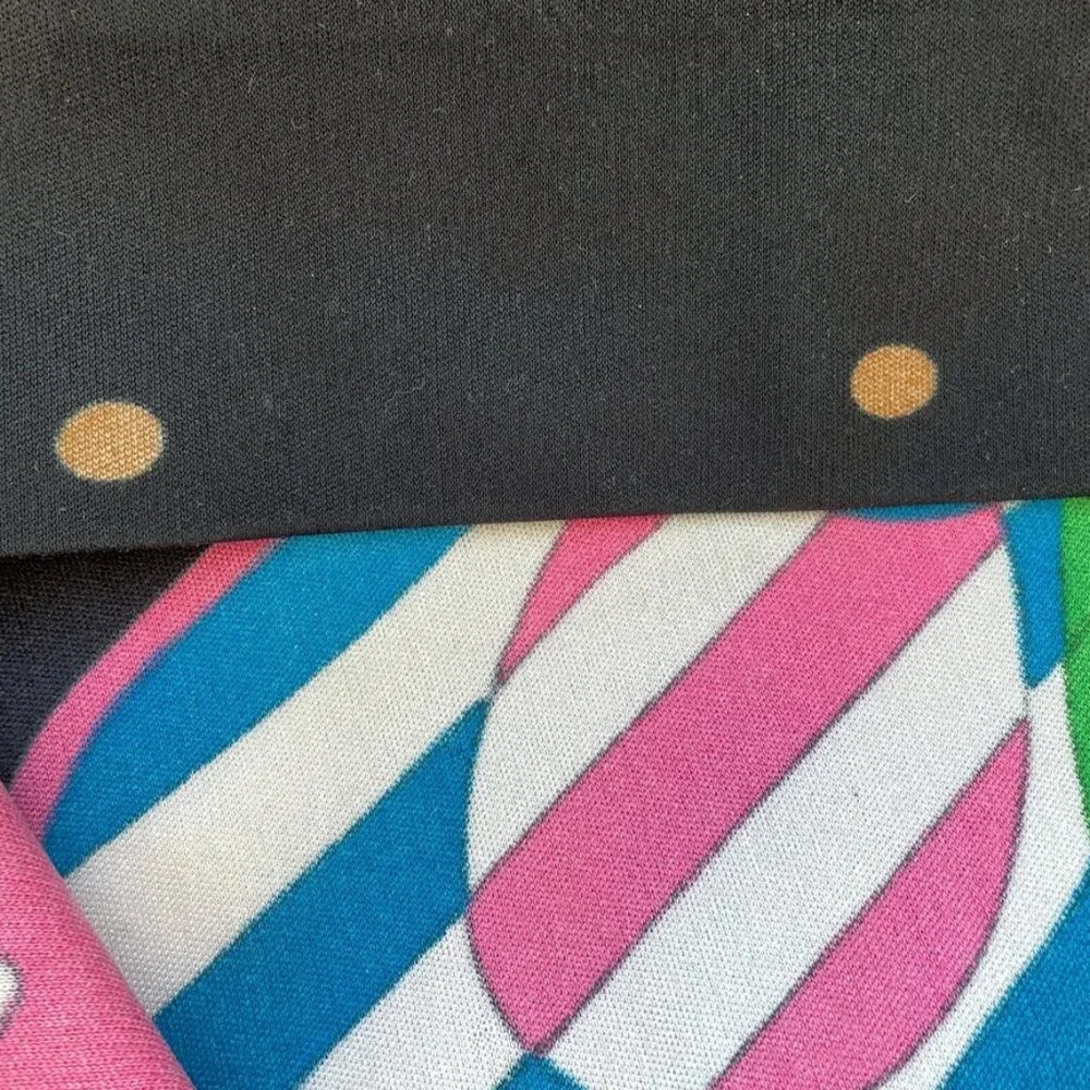 Via Appia 1970s Vintage Italian Pop Art Print Black Jersey Maxi Dress - Picture 8 of 8